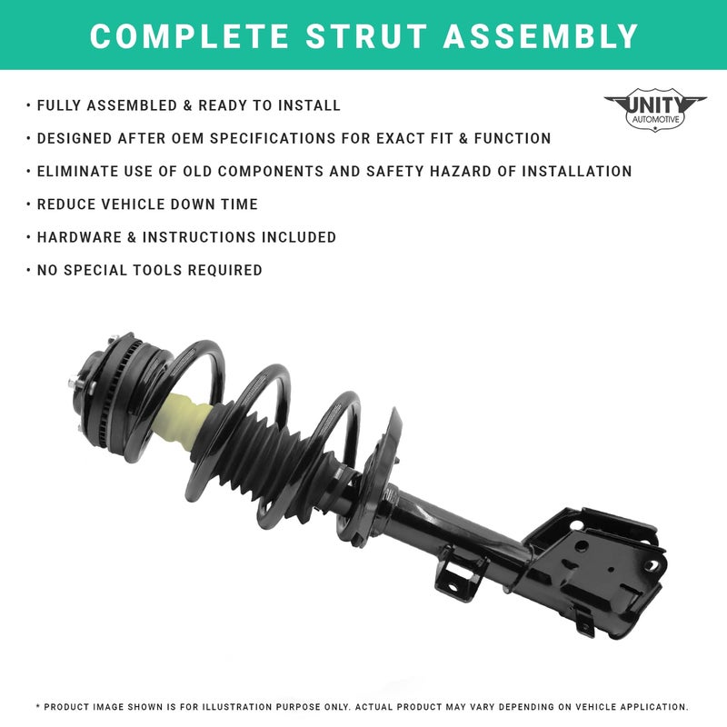 Unity تجميع دعامة أمامية كاملة UNITY AUTOMOTIVE 11188 الجهة اليمنى 2014-2017 كيا فورت، 2014-2017 كيا فورت5 - Image 3